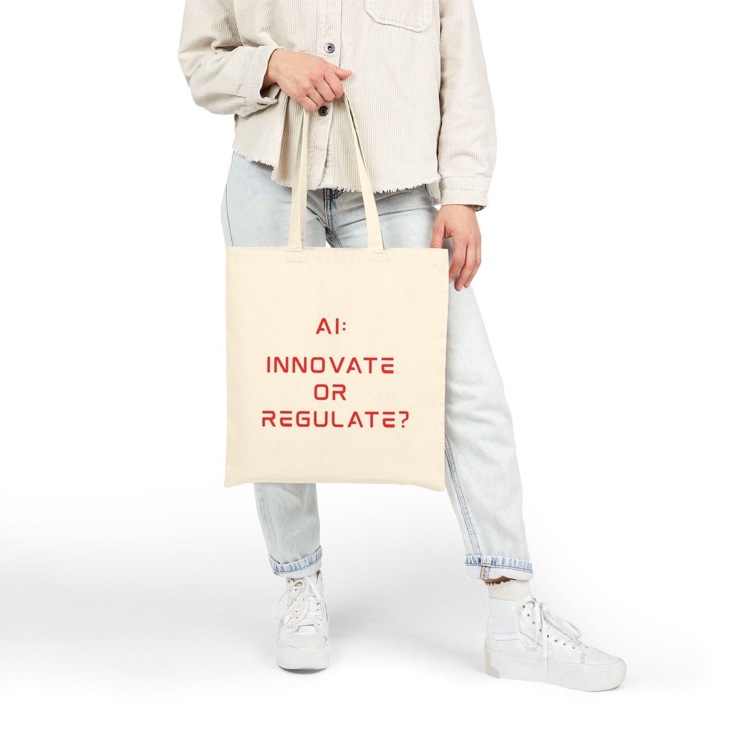 The Debate - Red Text Edition // Cotton Canvas Tote
