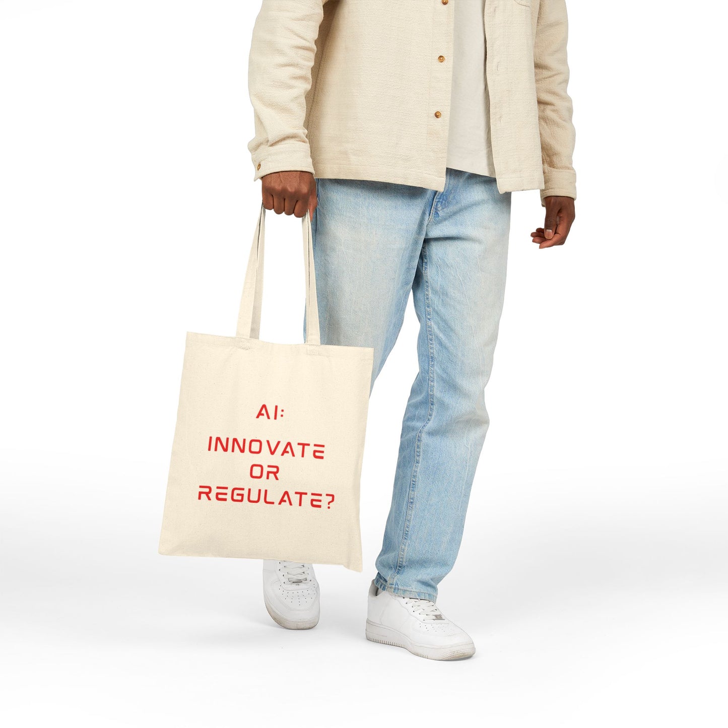 The Debate - Red Text Edition // Cotton Canvas Tote