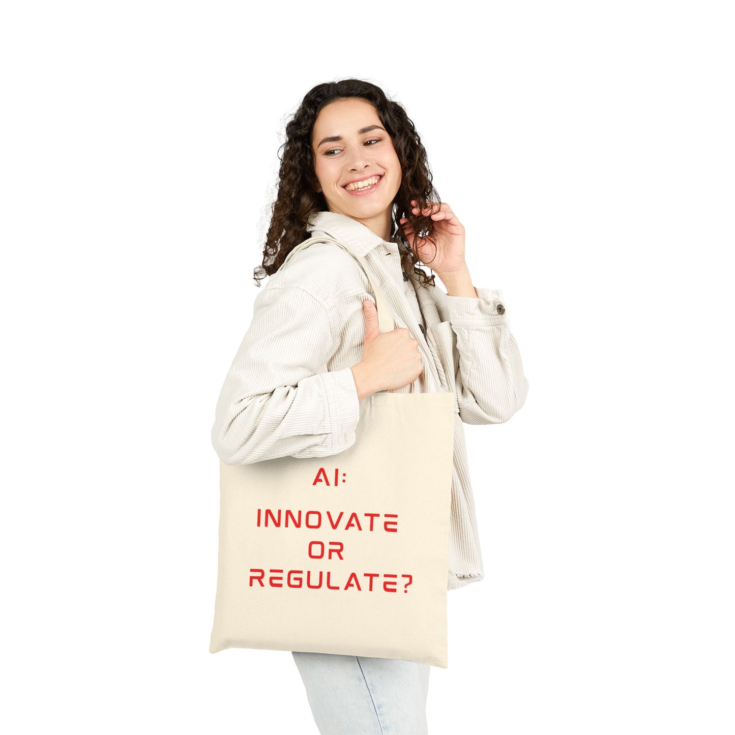 The Debate - Red Text Edition // Cotton Canvas Tote
