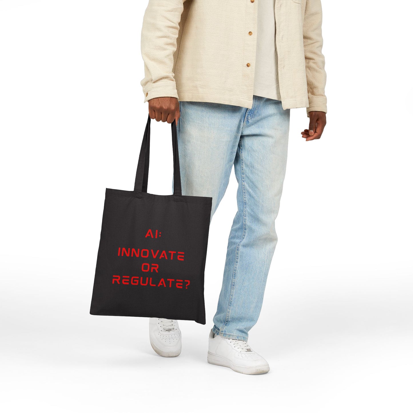 The Debate - Red Text Edition // Cotton Canvas Tote