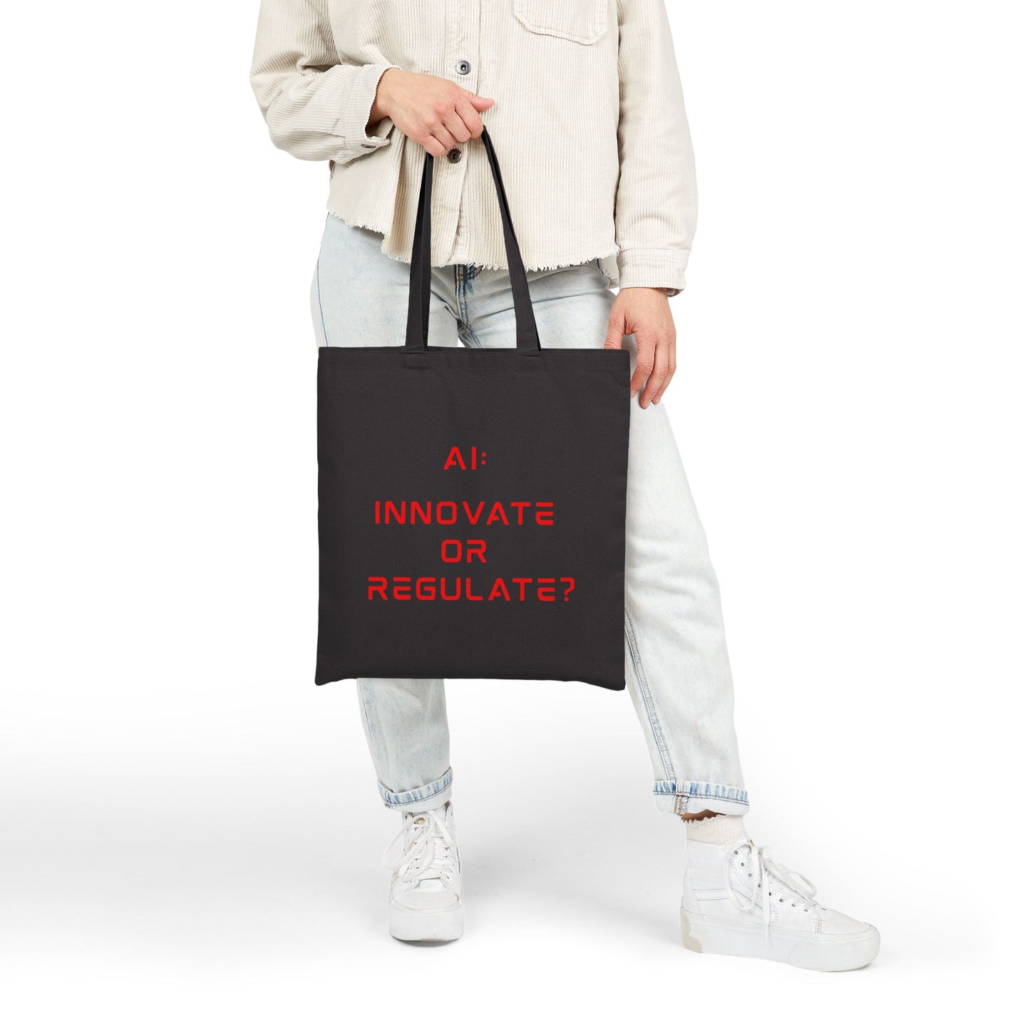 The Debate - Red Text Edition // Cotton Canvas Tote