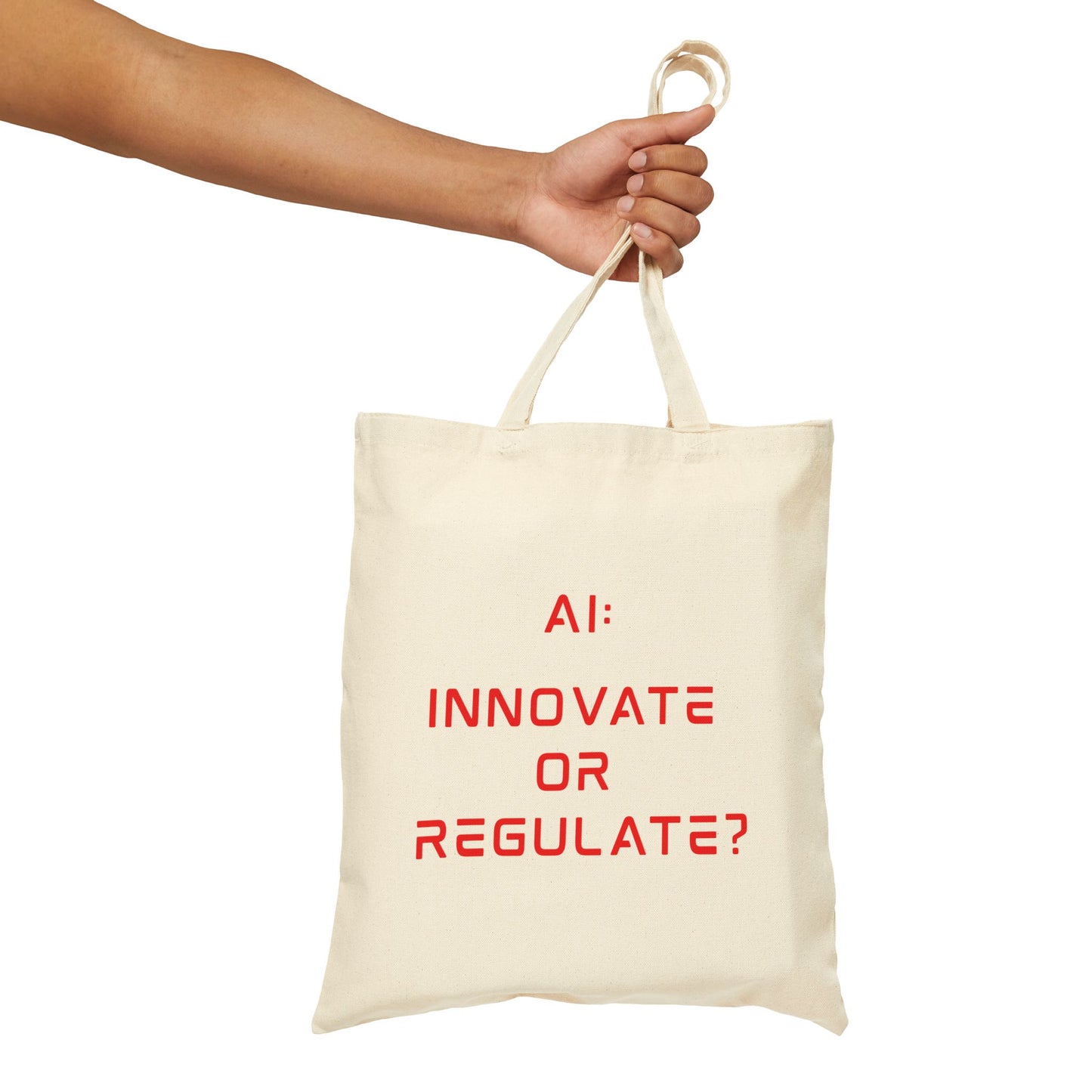 The Debate - Red Text Edition // Cotton Canvas Tote