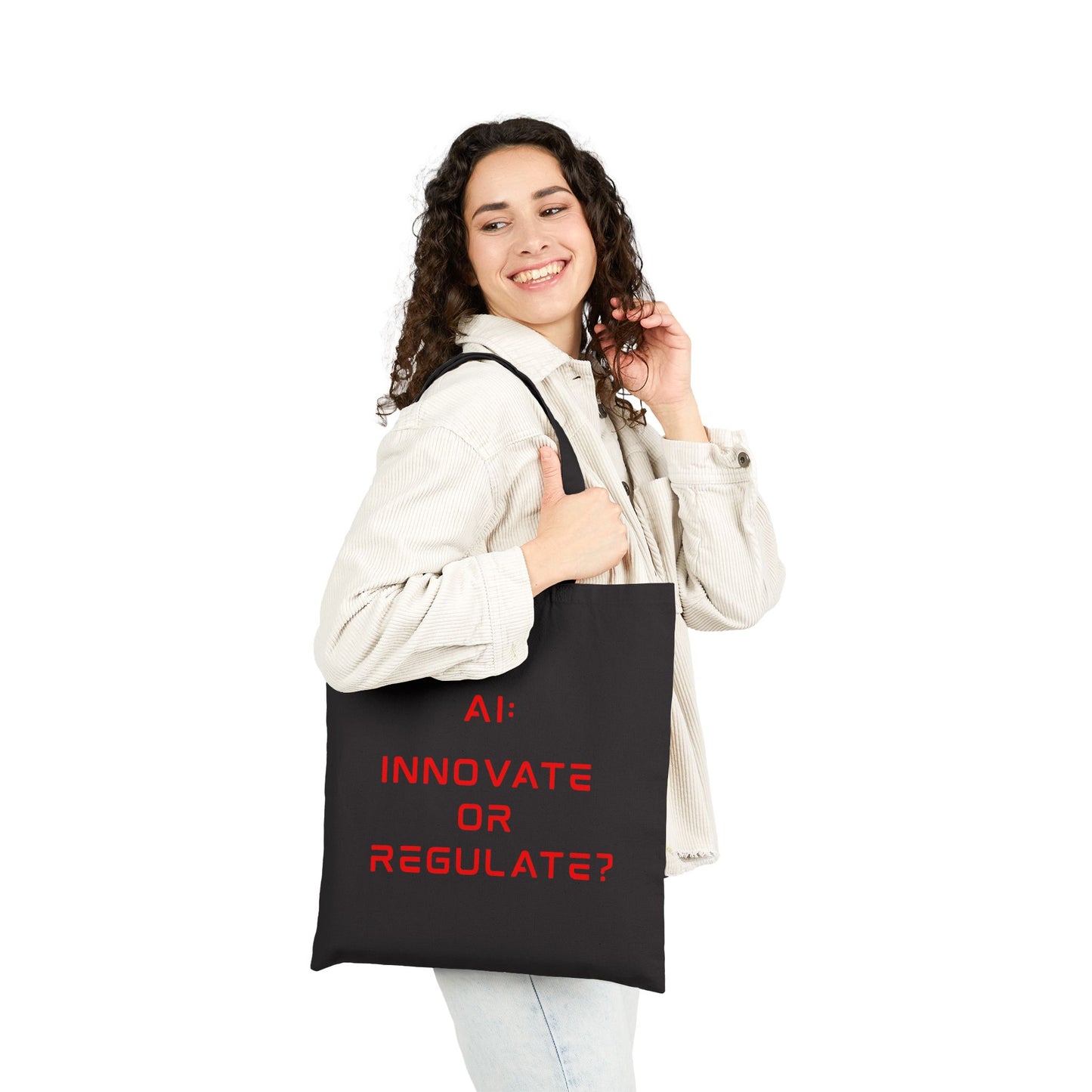 The Debate - Red Text Edition // Cotton Canvas Tote