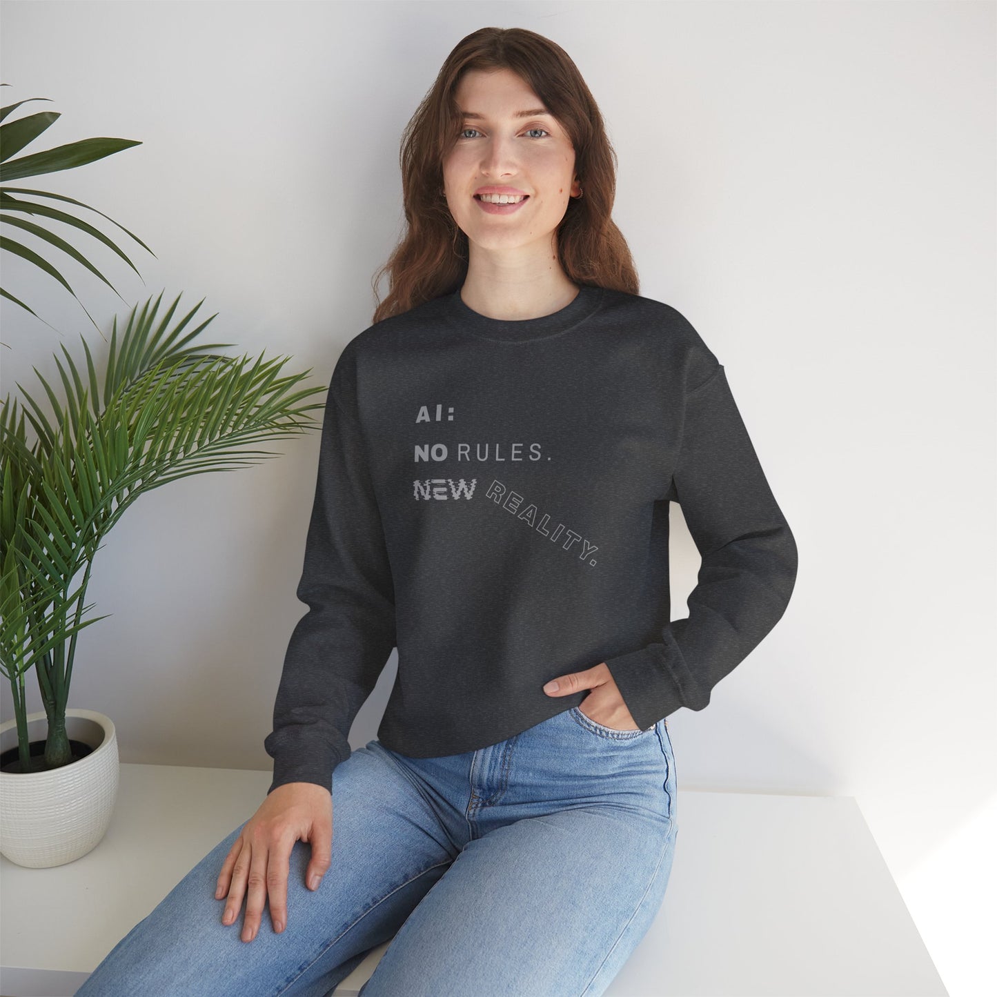 AI: No Rules New Reality | Unisex Crewneck Sweatshirt