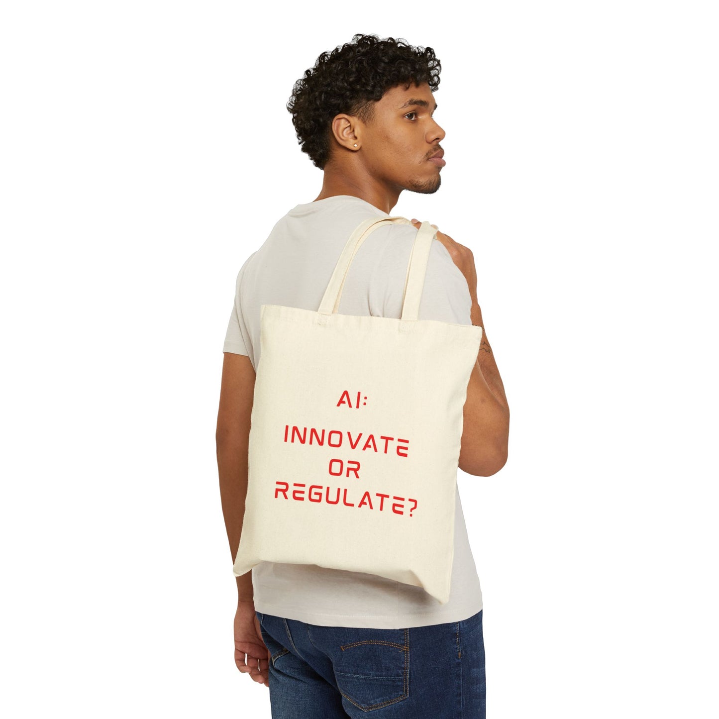 The Debate - Red Text Edition // Cotton Canvas Tote