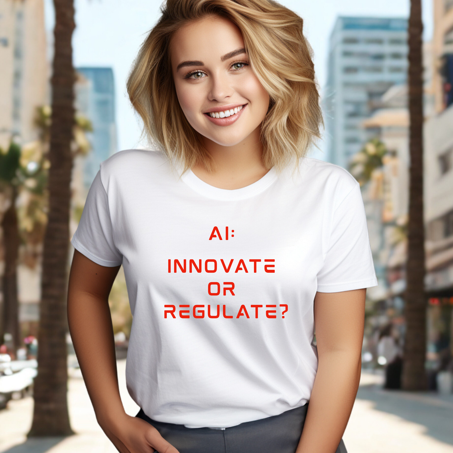 The Debate - Red Text Edition // Unisex Premium Soft Cotton T-Shirt