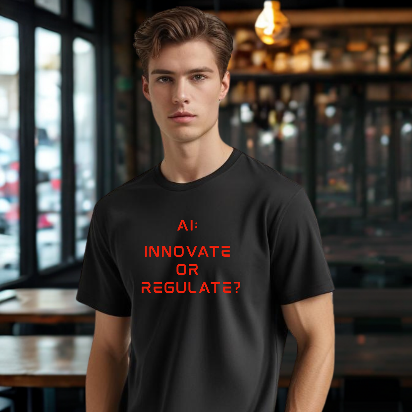 The Debate - Red Text Edition // Unisex Premium Soft Cotton T-Shirt