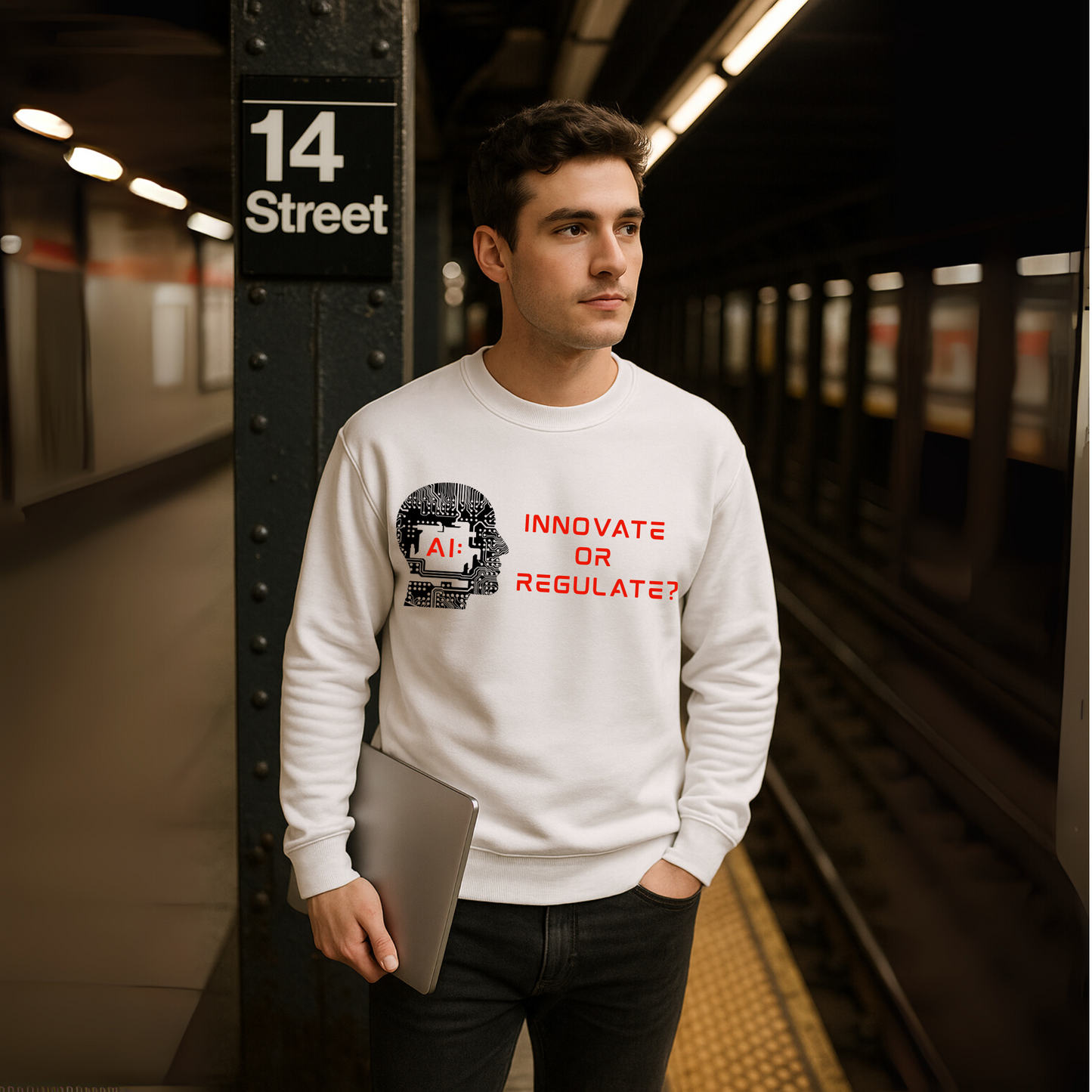 brAInstorm // Unisex Soft Blend Crewneck Sweatshirt