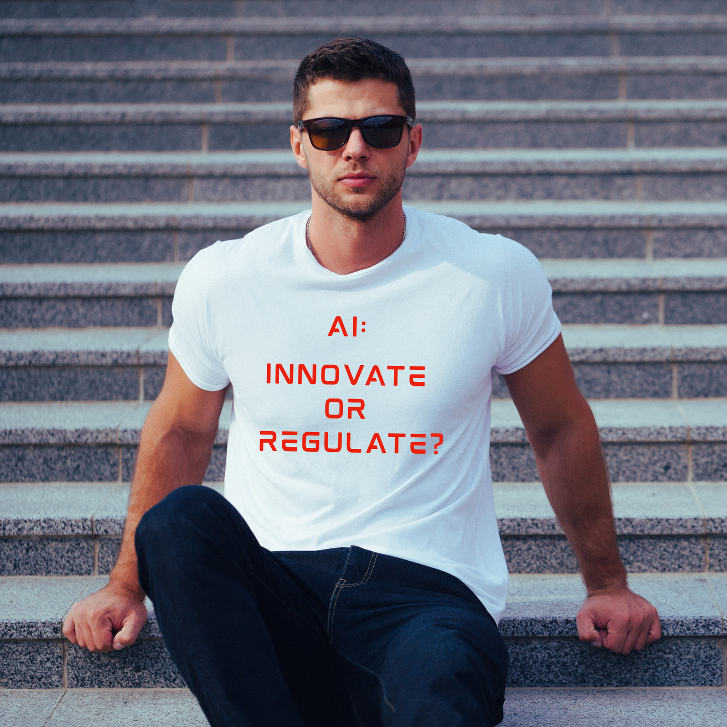 The Debate - Red Text Edition // Unisex Premium Soft Cotton T-Shirt