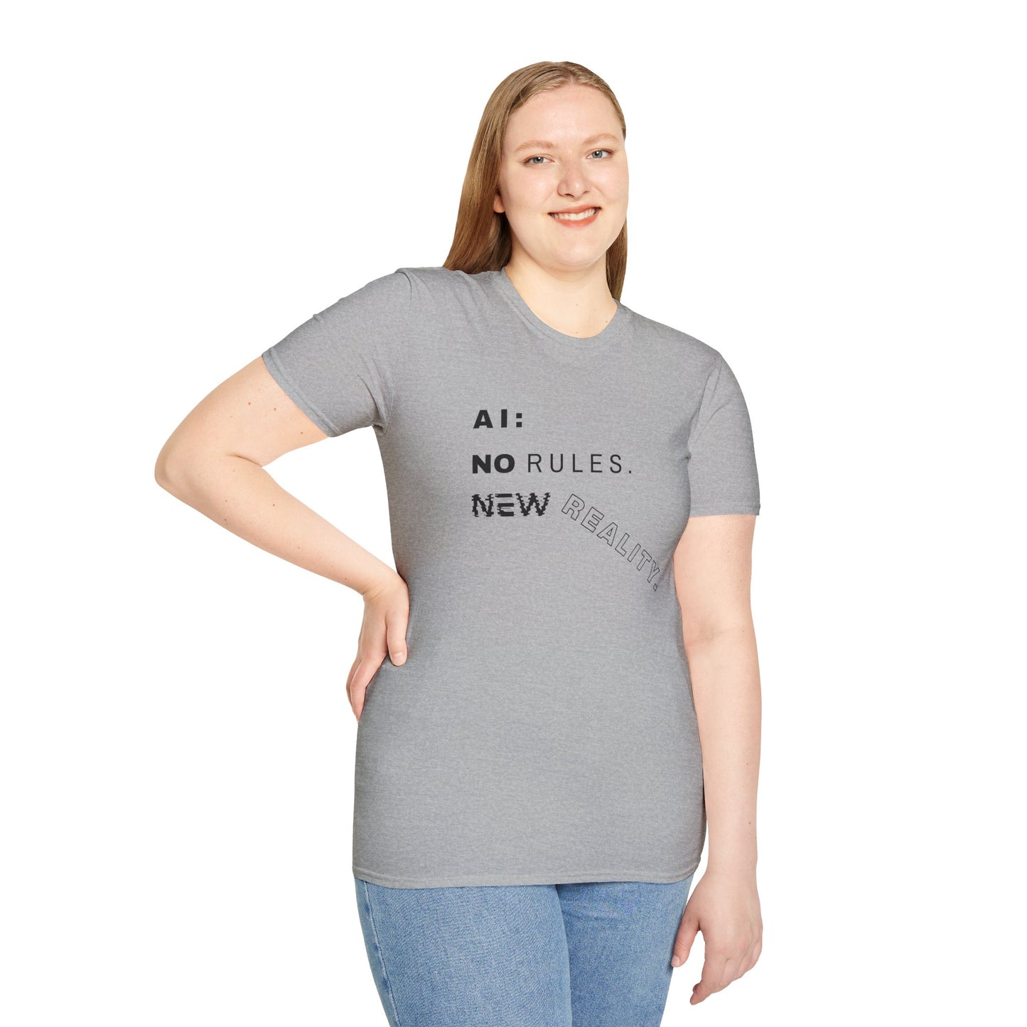 AI: No Rules New Reality | Unisex Soft Blend T-Shirt
