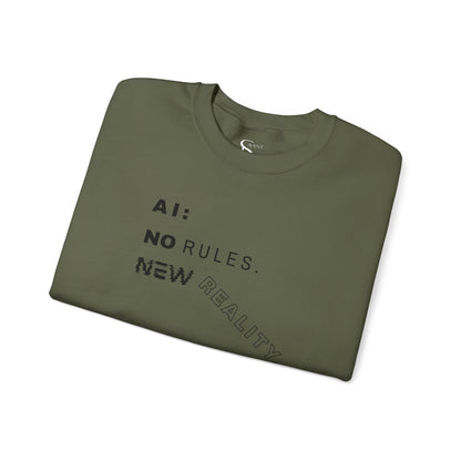 AI: No Rules New Reality | Unisex Crewneck Sweatshirt