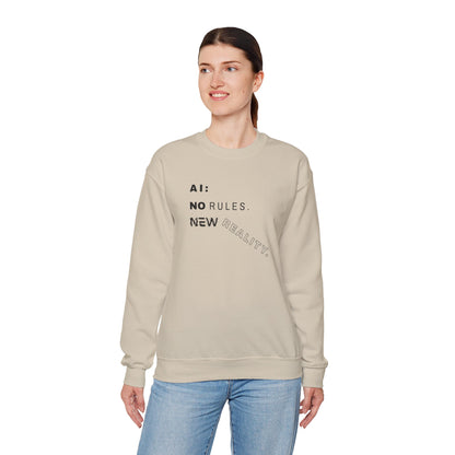 AI: No Rules New Reality | Unisex Crewneck Sweatshirt