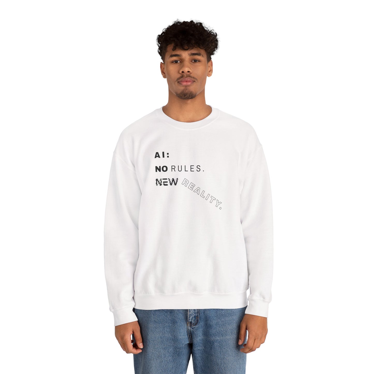 AI: No Rules New Reality | Unisex Crewneck Sweatshirt