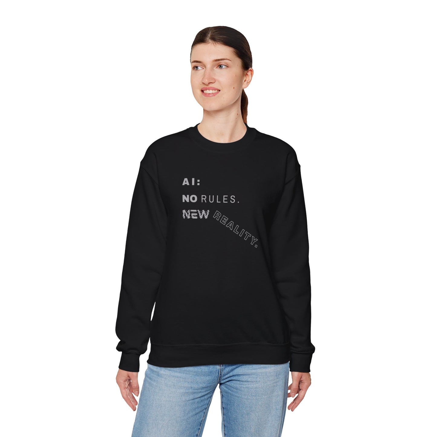 AI: No Rules New Reality | Unisex Crewneck Sweatshirt