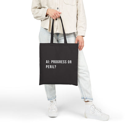 AI: Progress or Peril | Cotton Canvas Tote Bag