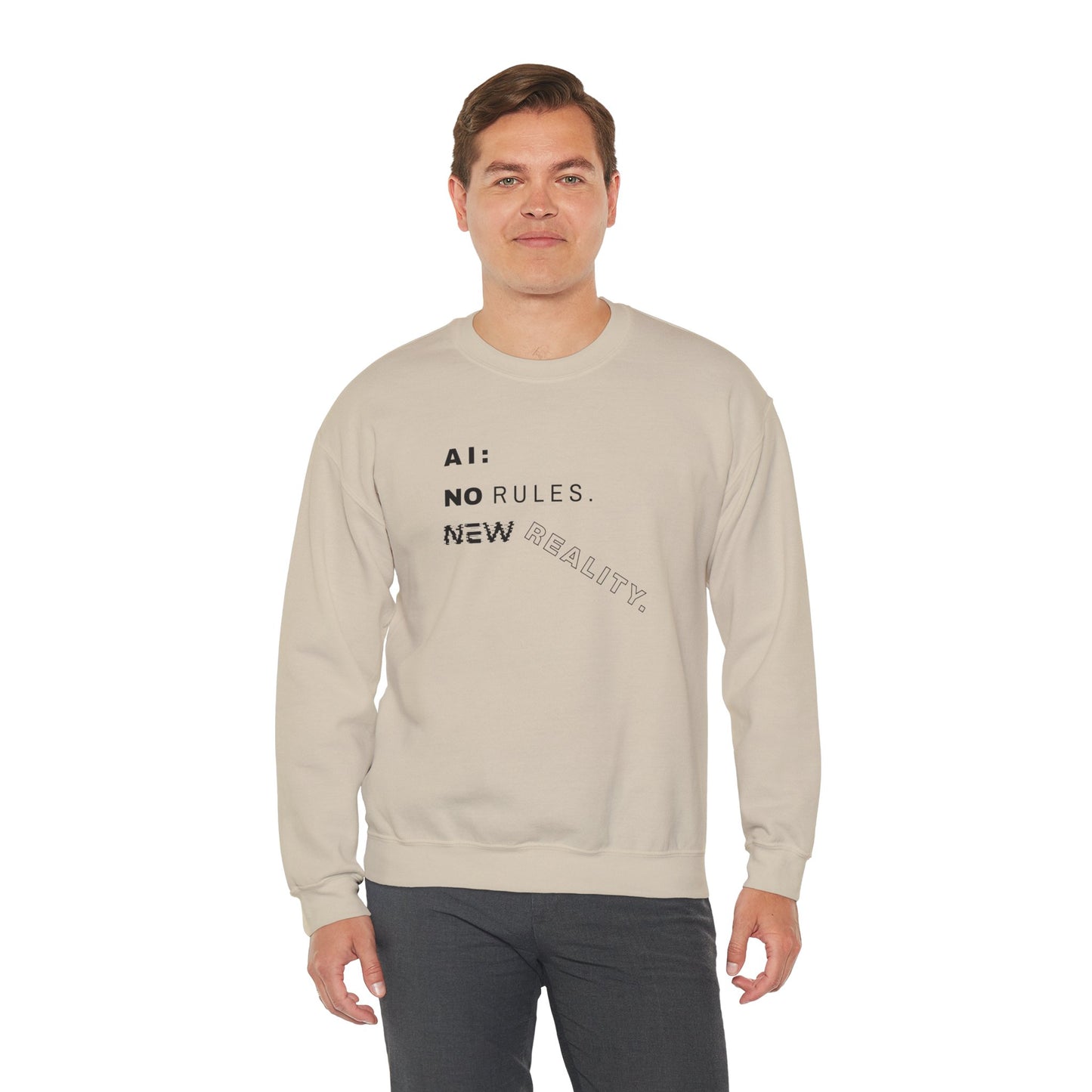 AI: No Rules New Reality | Unisex Crewneck Sweatshirt