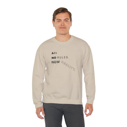 AI: No Rules New Reality | Unisex Crewneck Sweatshirt
