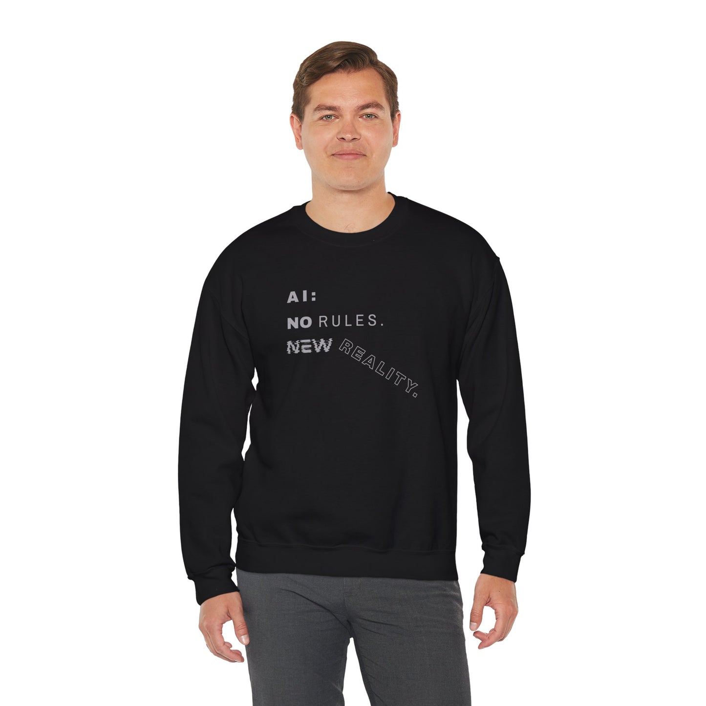 AI: No Rules New Reality | Unisex Crewneck Sweatshirt