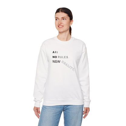 AI: No Rules New Reality | Unisex Crewneck Sweatshirt