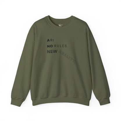 AI: No Rules New Reality | Unisex Crewneck Sweatshirt