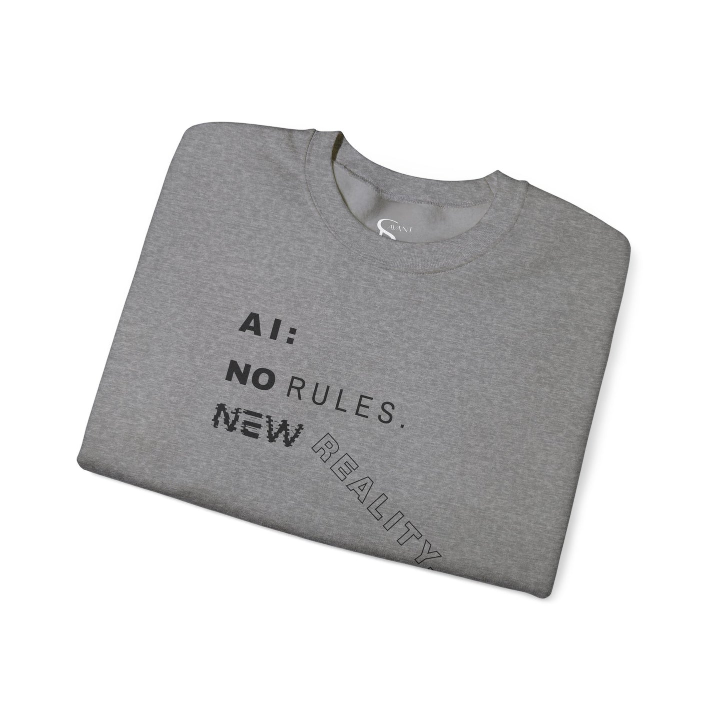 AI: No Rules New Reality | Unisex Crewneck Sweatshirt