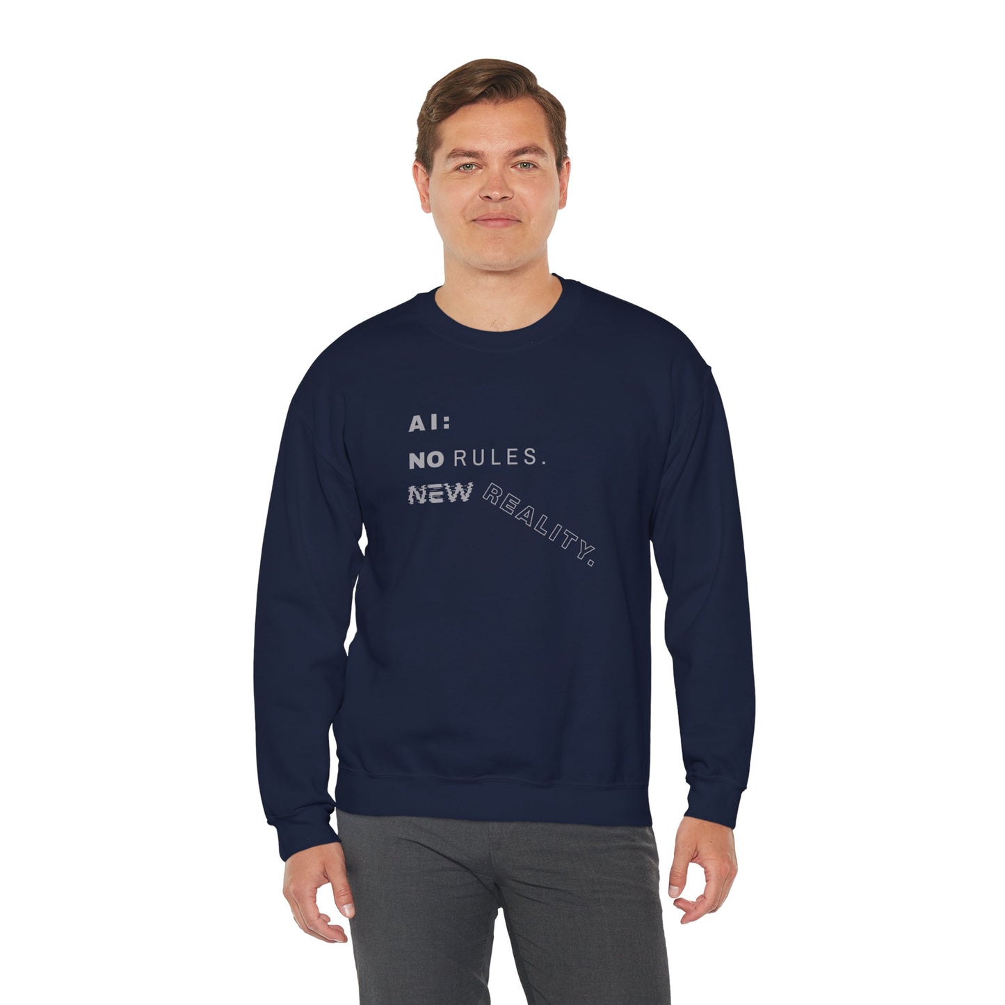 AI: No Rules New Reality | Unisex Crewneck Sweatshirt