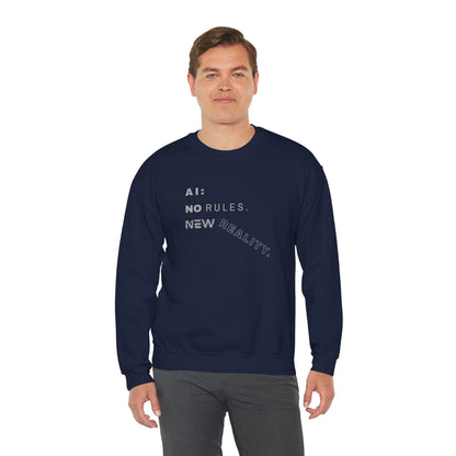 AI: No Rules New Reality | Unisex Crewneck Sweatshirt