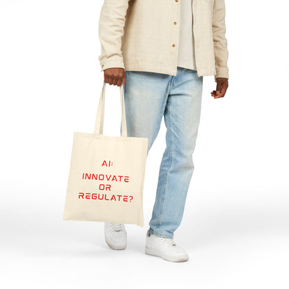 The Debate - Red Text Edition // Cotton Canvas Tote
