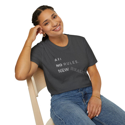 AI: No Rules New Reality | Unisex Soft Blend T-Shirt