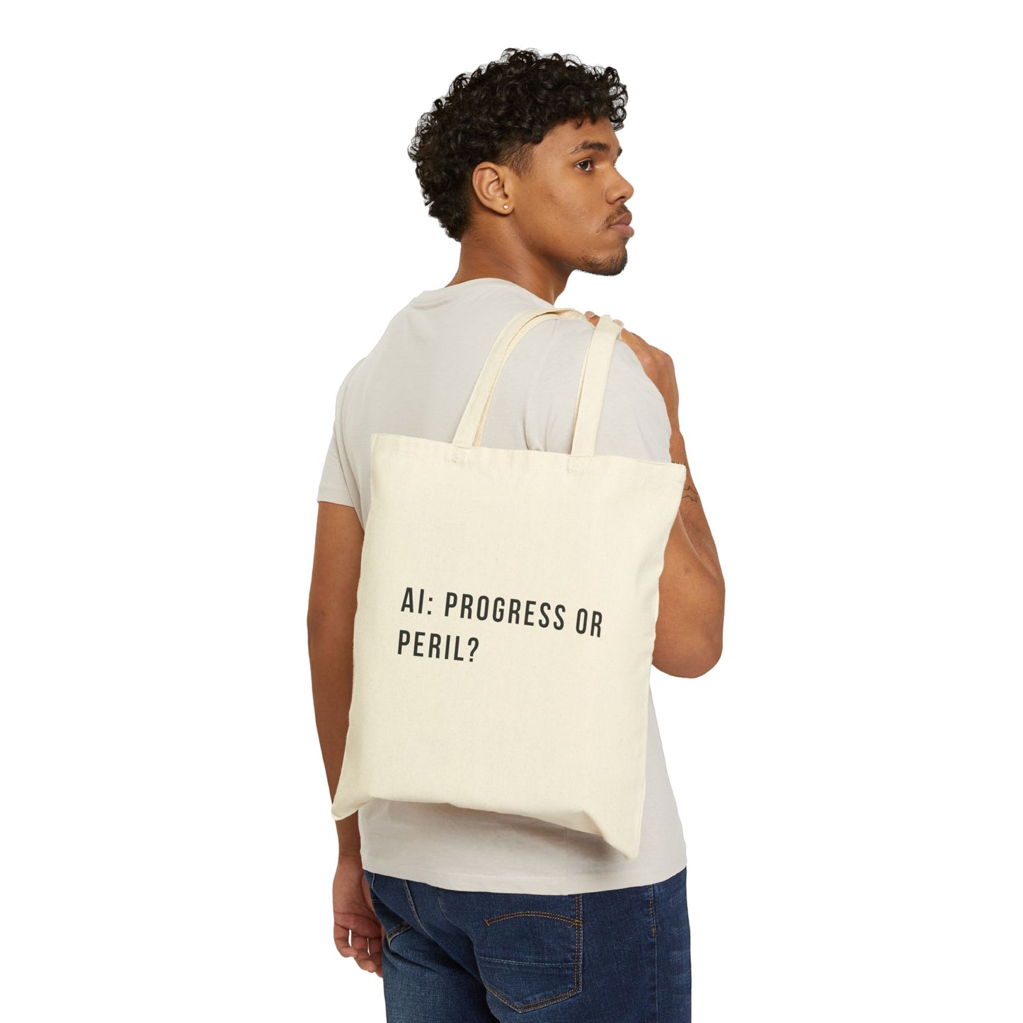 AI: Progress or Peril | Cotton Canvas Tote Bag