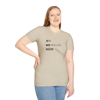 AI: No Rules New Reality | Unisex Soft Blend T-Shirt