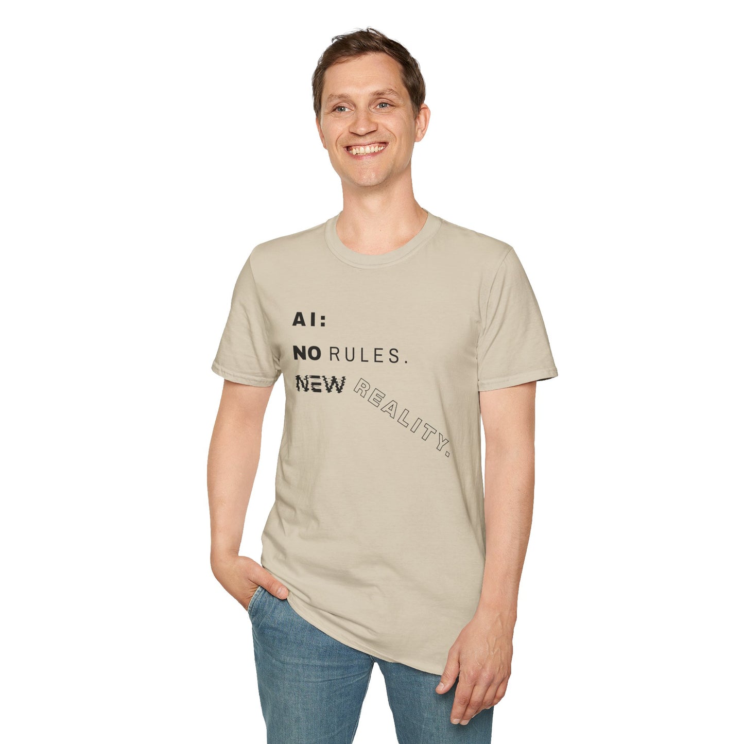 AI: No Rules New Reality | Unisex Soft Blend T-Shirt