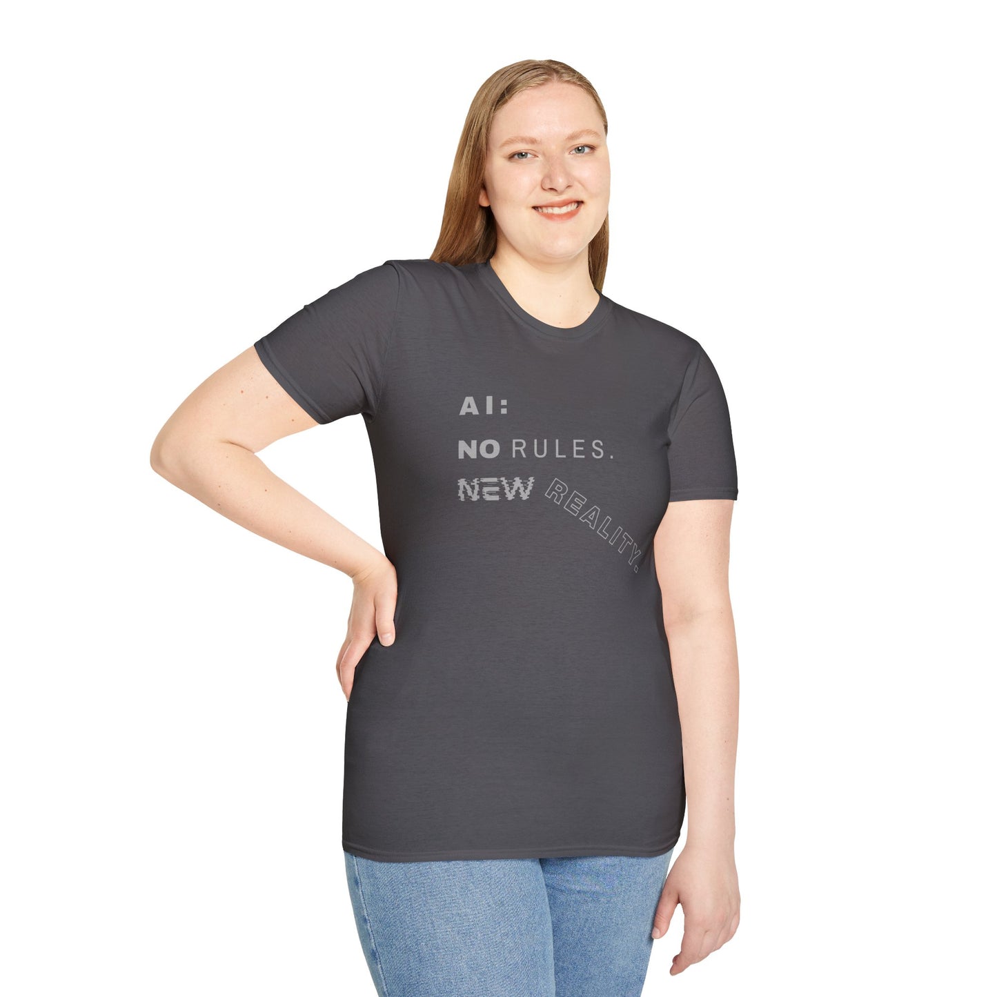 AI: No Rules New Reality | Unisex Soft Blend T-Shirt