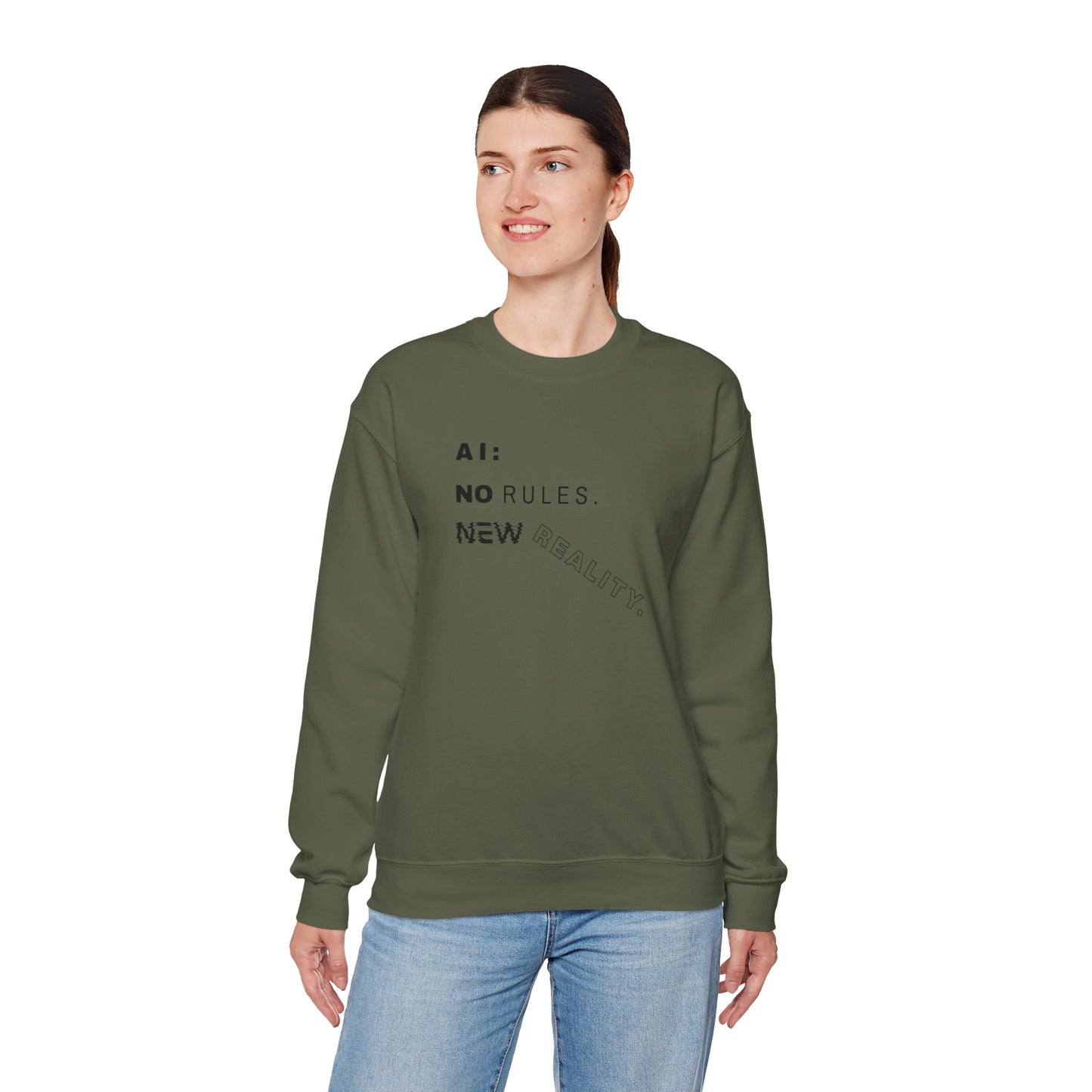 AI: No Rules New Reality | Unisex Crewneck Sweatshirt