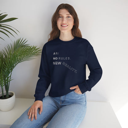 AI: No Rules New Reality | Unisex Crewneck Sweatshirt