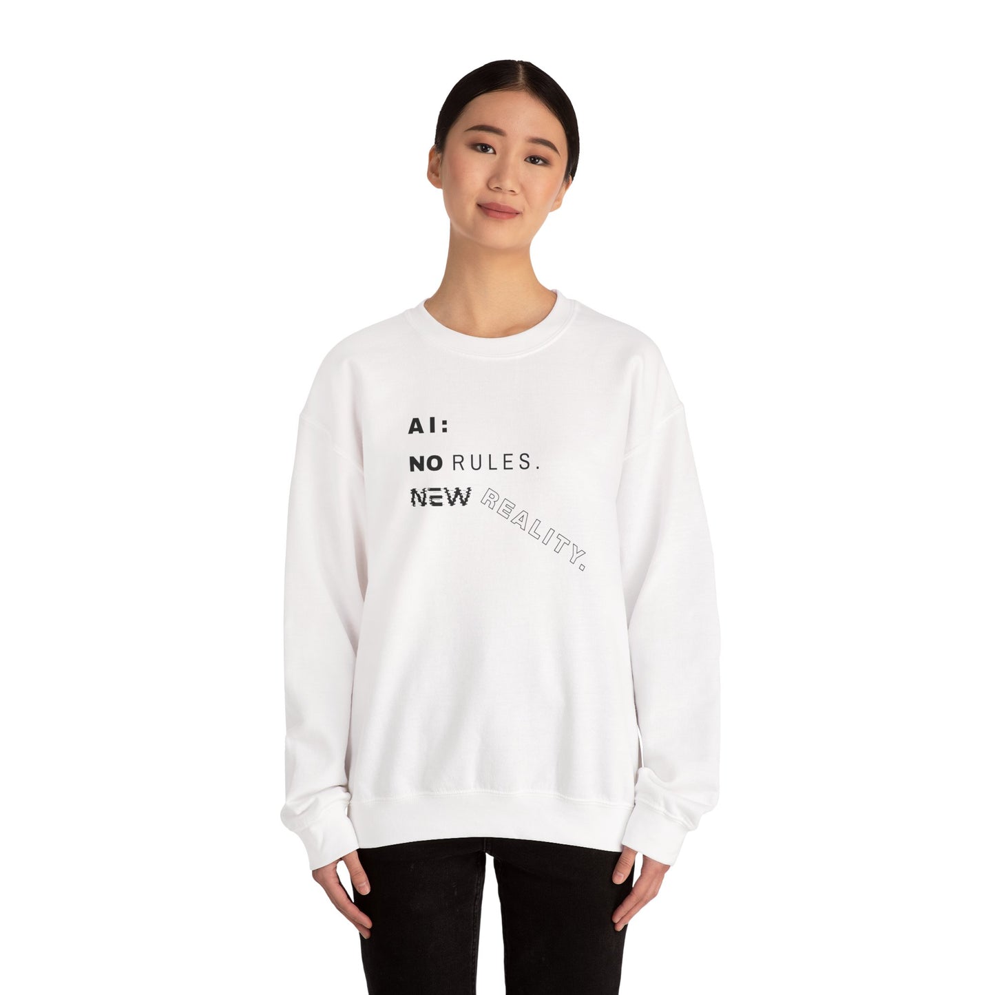 AI: No Rules New Reality | Unisex Crewneck Sweatshirt