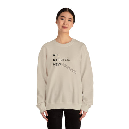 AI: No Rules New Reality | Unisex Crewneck Sweatshirt