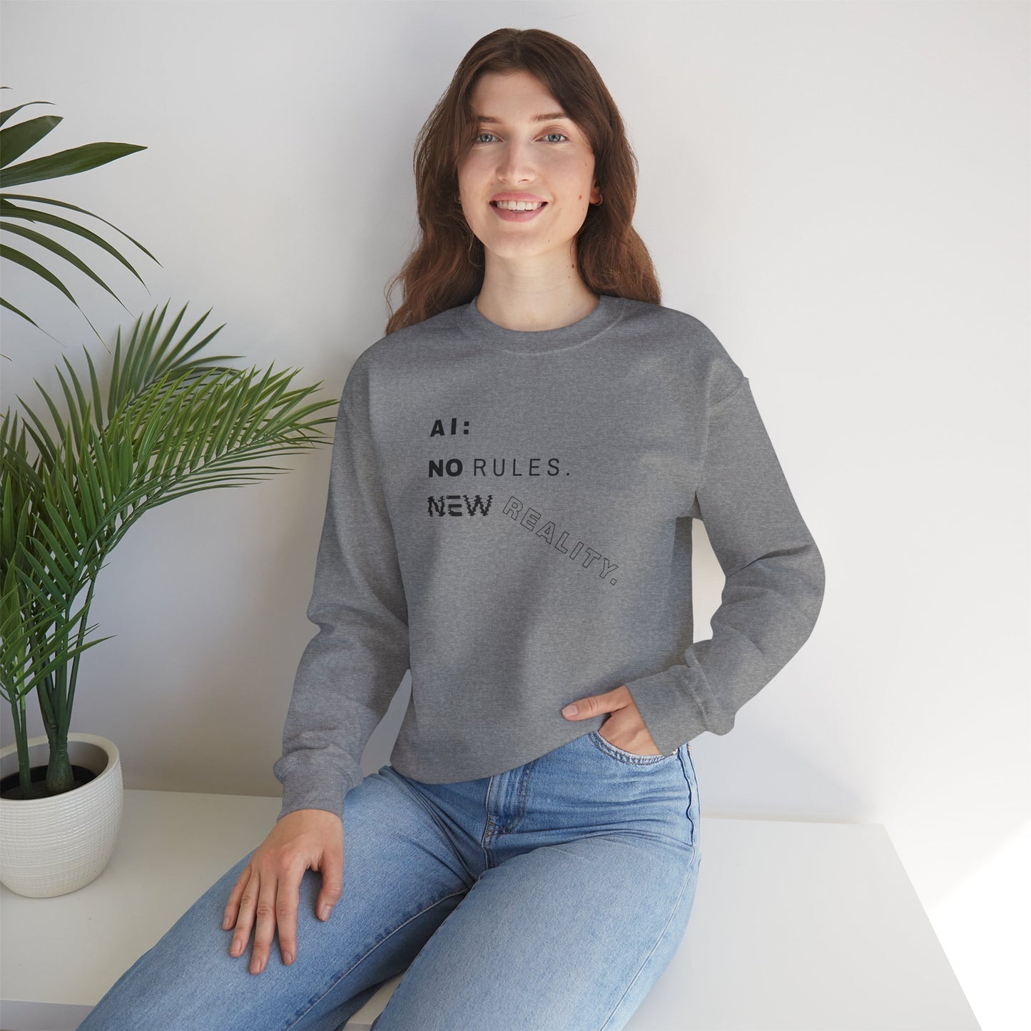 AI: No Rules New Reality | Unisex Crewneck Sweatshirt