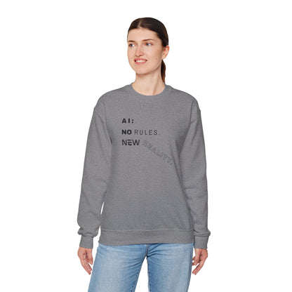 AI: No Rules New Reality | Unisex Crewneck Sweatshirt