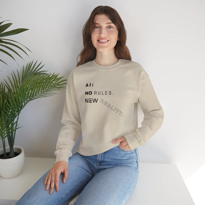 AI: No Rules New Reality | Unisex Crewneck Sweatshirt