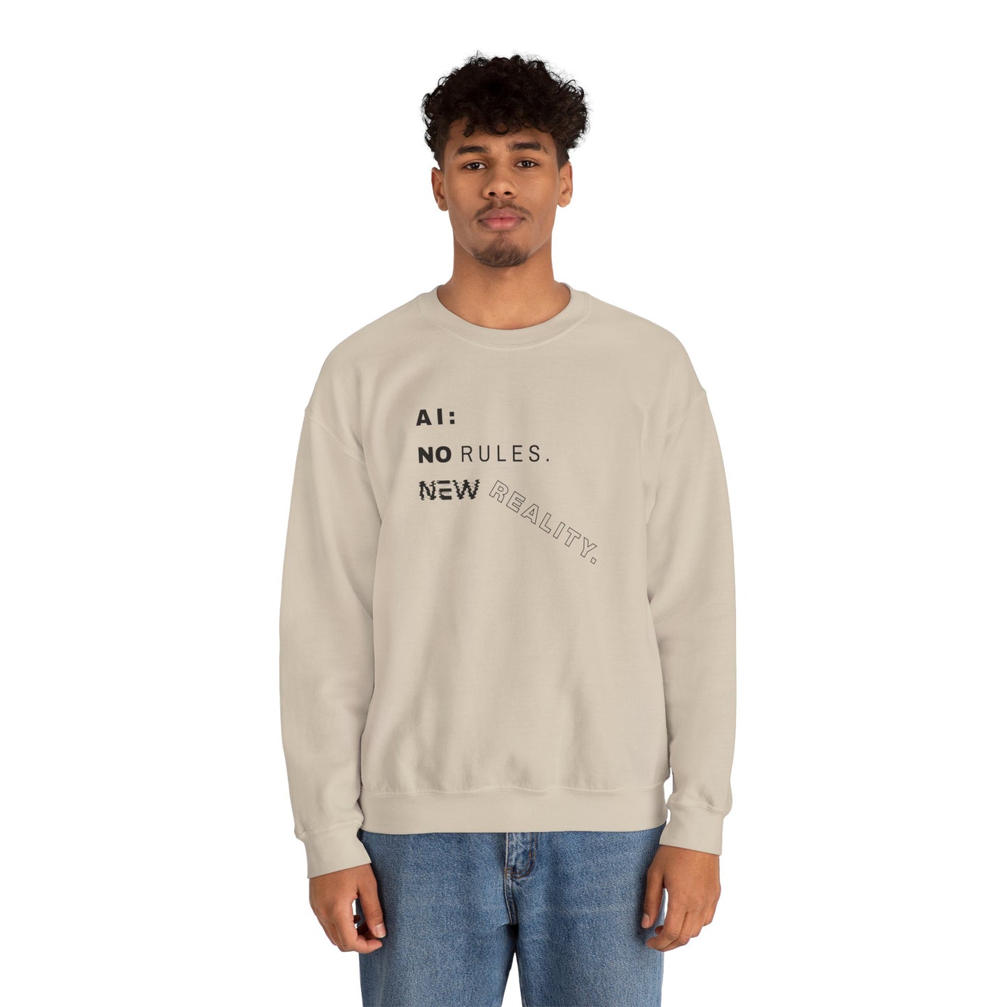 AI: No Rules New Reality | Unisex Crewneck Sweatshirt