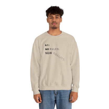 AI: No Rules New Reality | Unisex Crewneck Sweatshirt