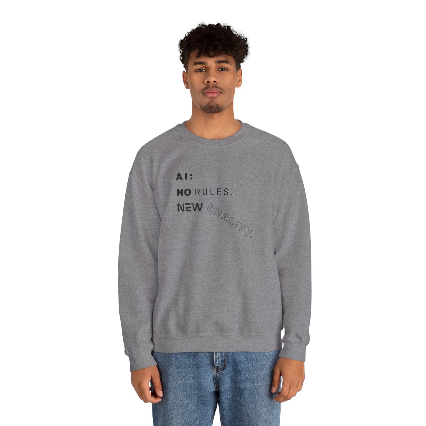 AI: No Rules New Reality | Unisex Crewneck Sweatshirt