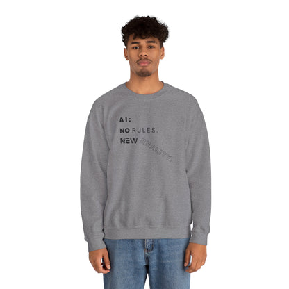 AI: No Rules New Reality | Unisex Crewneck Sweatshirt
