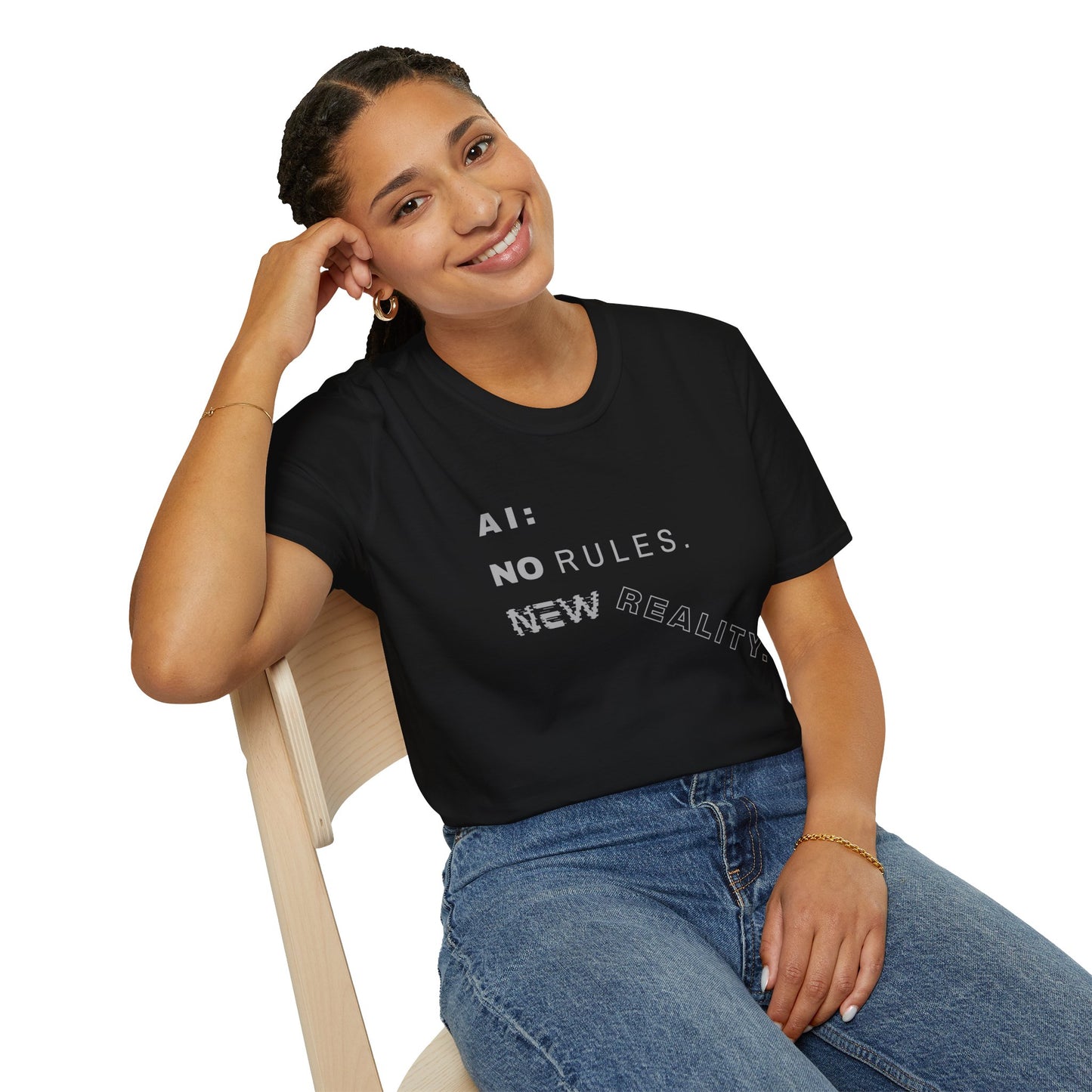 AI: No Rules New Reality | Unisex Soft Blend T-Shirt