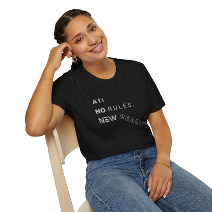 AI: No Rules New Reality | Unisex Soft Blend T-Shirt