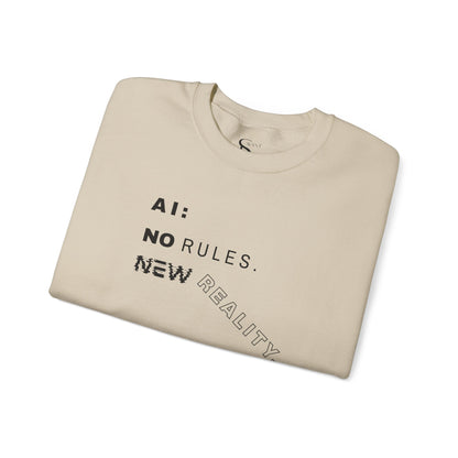 AI: No Rules New Reality | Unisex Crewneck Sweatshirt