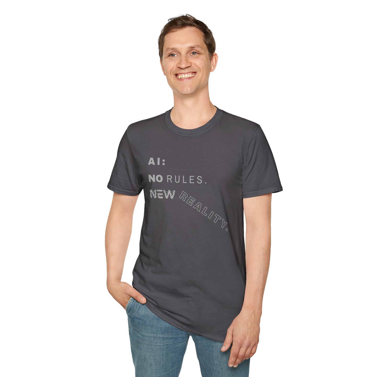 AI: No Rules New Reality | Unisex Soft Blend T-Shirt