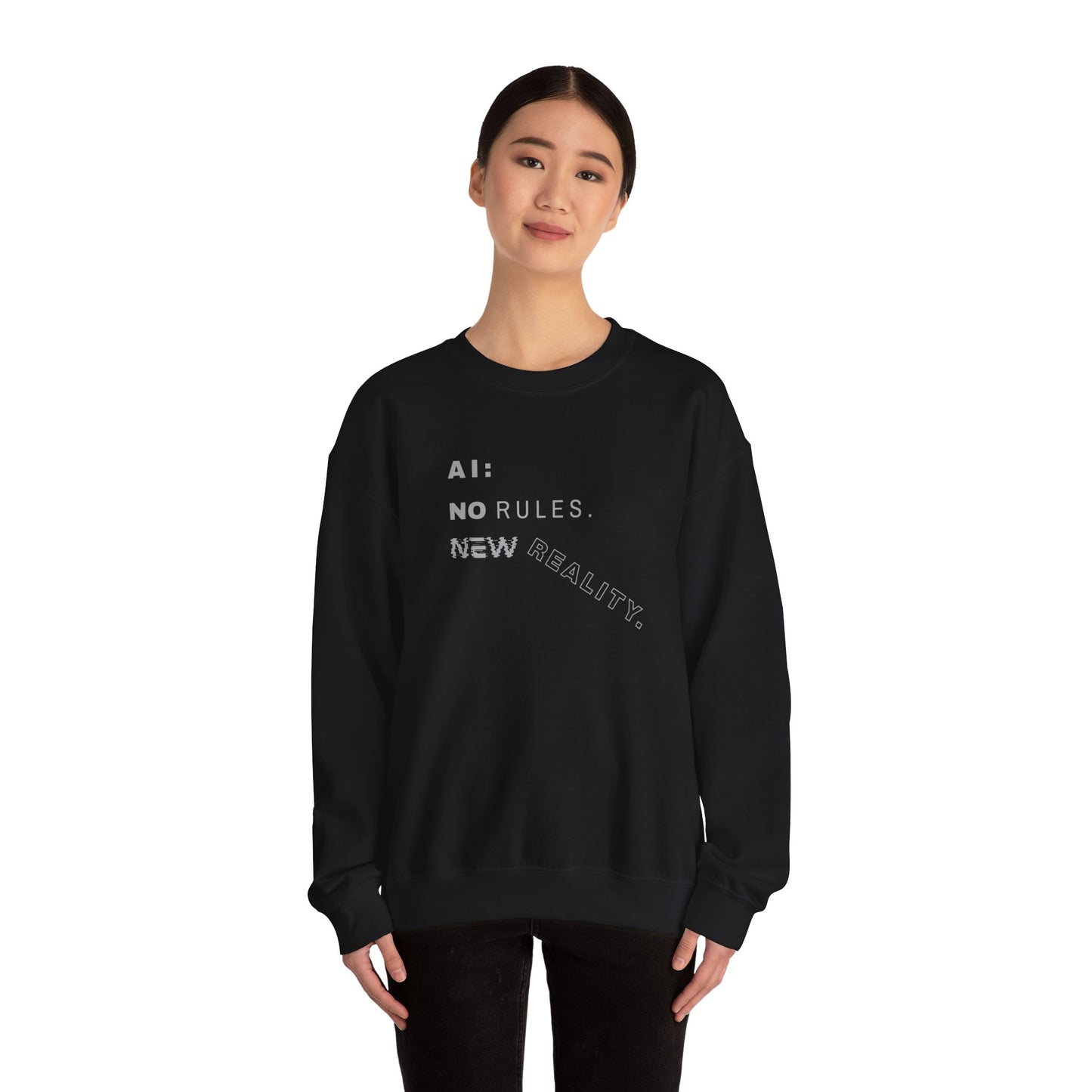 AI: No Rules New Reality | Unisex Crewneck Sweatshirt