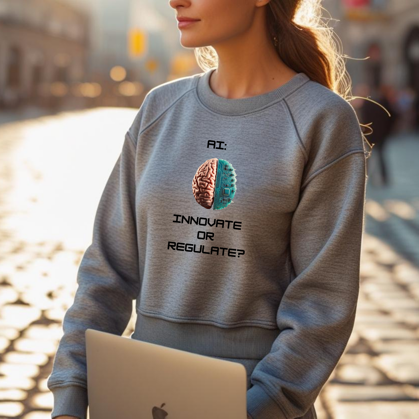 Hybrid Mind // Unisex Premium Soft Cotton Crewneck Sweatshirt